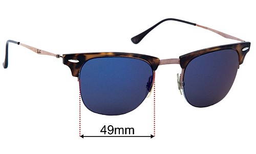 Ray Ban RB8056 Clubmaster Lightray Replacement Sunglass Lenses 49mm 