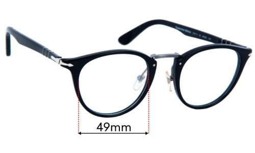 Persol 3107-V Typewriter Edition Replacement Lenses 49mm wide 