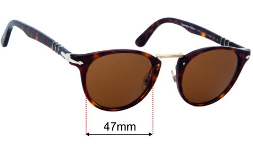 Persol 3108-S 47 Replacement Lenses 47mm wide 