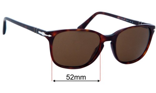 Persol 3133-S Replacement Lenses 52mm wide 