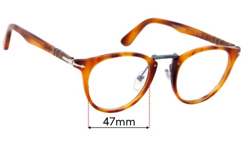 Persol 3107-V Typewriter Edition Replacement Lenses 47mm wide 