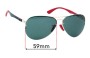 Sunglass Fix Replacement Lenses for Ray Ban RB3460 - 59mm Wide 
