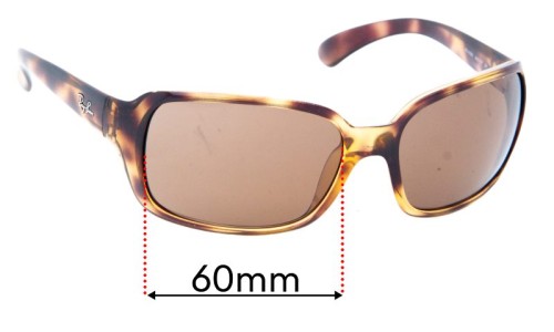 Ray Ban RB4068 Replacement Lenses 60mm wide 