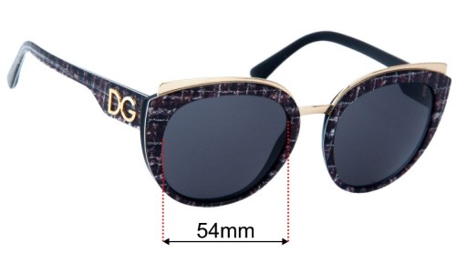 Dolce & Gabbana DG4383 Lentilles de Remplacement 54mm wide 