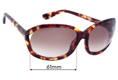 Tom Ford Vivienne TF278 Replacement Lenses 61mm wide 