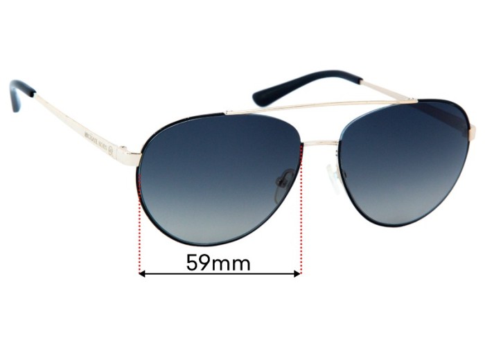Michael Kors Dark Gray Solid Round Mens Sunglasses MK1111 100487 54