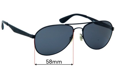 Ray Ban RB3549 Replacement Lenses 58mm wide 
