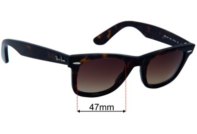Ray Ban RB2140 Wayfarer  Replacement Lenses 47mm wide 