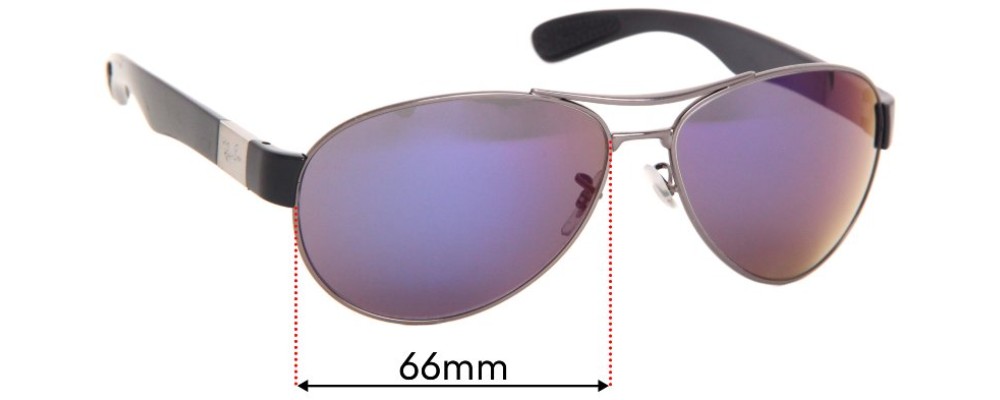 Ray Ban RB3509 Replacement Lenses 66mm 
