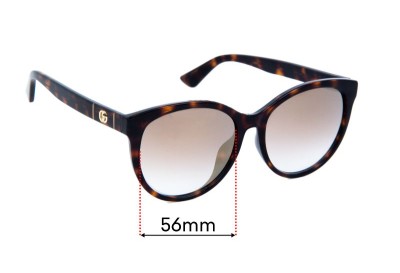 Gucci GG0636SK Replacement Lenses 56mm wide 