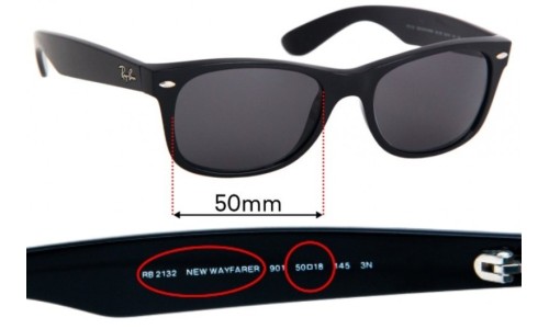 Ray Ban RB2132 New Wayfarer Replacement Lenses 50mm wide 