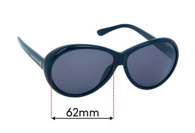 Tom Ford Geraldine TF202 Replacement Lenses 62mm wide 