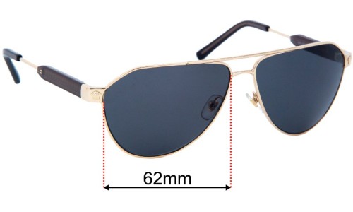 Sunglass Fix Replacement Lenses for Versace  Mod 2223 - 62mm Wide 