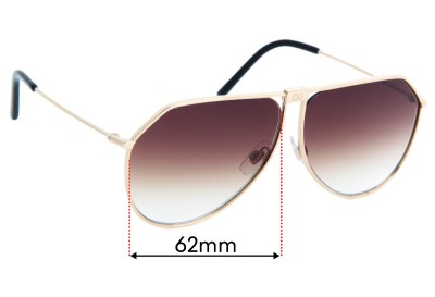 Dolce & Gabbana DG2248 Replacement Lenses 62mm wide 