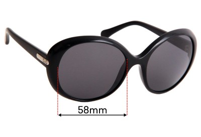 Dolce & Gabbana DG8085 Replacement Lenses 58mm wide 