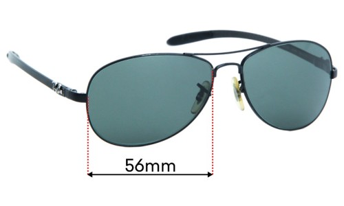 Ray Ban RB8301 Tech Replacement Lenses 56mm wide 