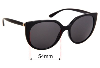 Dolce & Gabbana DG6119 Replacement Lenses 54mm wide 