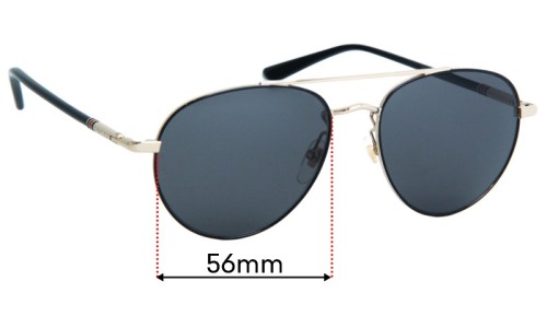 Sunglass Fix Replacement Lenses for Gucci GG0388S  - 56mm Wide 