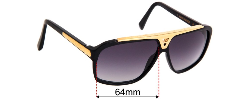 NEW AUTHENTIC LOUIS Vuitton Evidence Sunglasses Z0350W Black Gold