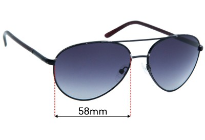 Prada Aviator (Unknown Model) Replacement Lenses 58mm wide 