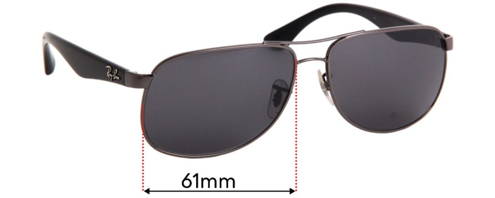 Ray Ban RB3502 61mm Replacement Lenses