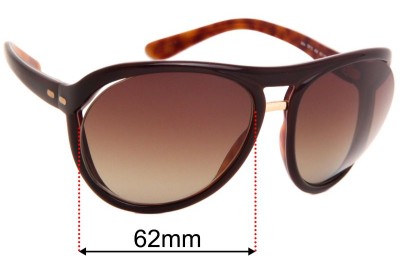 Tom Ford Milo TF73 Replacement Lenses 62mm wide 