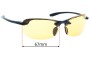 Sunglass Fix Replacement Lenses for Maui Jim MJ413 Hanalei Newer With Gaskets - 67mm Wide 