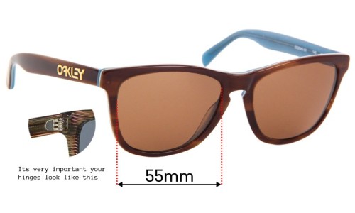 Oakley Frogskins LX OO2043 Replacement Lenses 55mm wide 