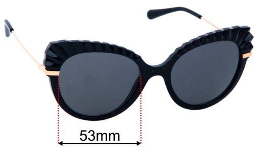 Sunglass Fix Lentes de Repuesto para Dolce & Gabbana DG6135 - 53mm Wide 