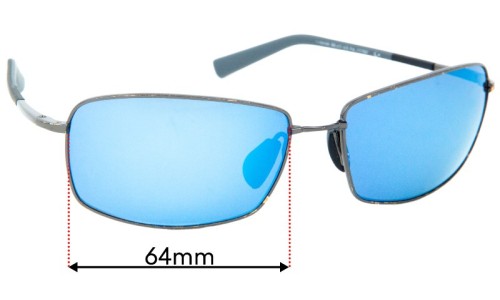 Sunglass Fix Replacement Lenses for Maui Jim Ironwoods MJ320 - 64mm Wide 