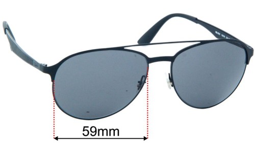 Sunglass Fix Replacement Lenses for Ray Ban RB3606 - 59mm Wide 