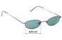 Sunglass Fix Lentes de Repuesto para Perry Ellis Pea - 44mm Wide 