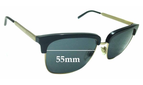 Sunglass Fix Replacement Lenses for Burberry B 4154 - 55mm Wide 