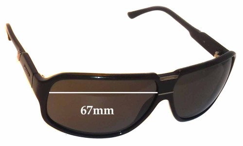 Sunglass Fix Replacement Lenses for Carrera Unknown Model - 67mm Wide 