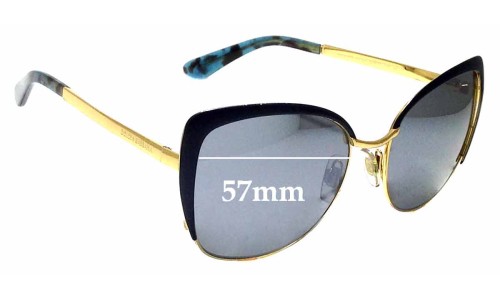 Sunglass Fix Replacement Lenses for Dolce & Gabbana DG2143 - 57mm Wide 