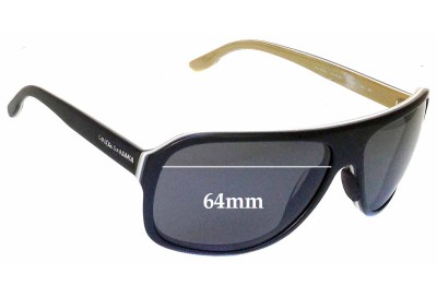 Dolce & Gabbana DG4084 Replacement Lenses 64mm wide 