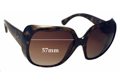 Dolce & Gabbana DG8087 Replacement Lenses 57mm wide 