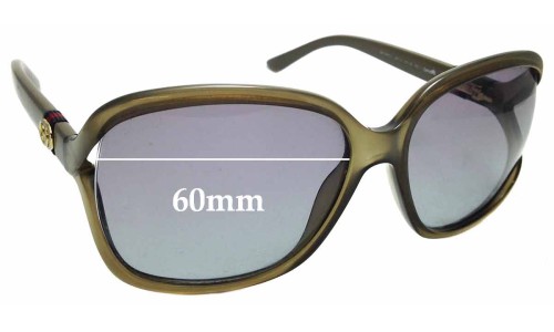 Sunglass Fix Lentilles de Remplacement pour Gucci GG3646/S - 60mm Wide 