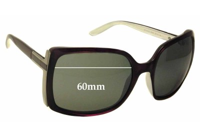 Gucci GG3128/S Replacement Lenses 60mm wide 