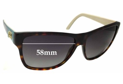 Gucci GG3579/S Replacement Lenses 58mm wide 