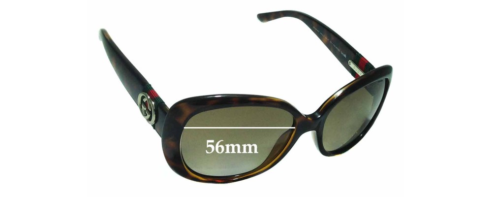 Gucci GG3644/S Replacement Lenses 56mm 