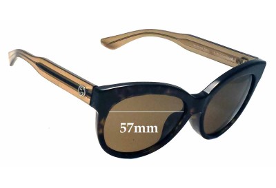 Gucci GG3757/F/S Replacement Lenses 57mm wide 