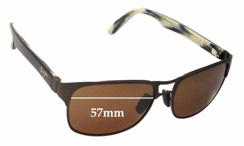 Sunglass Fix Replacement Lenses for Maui Jim MJ296 Hang 10 - 57mm Wide 