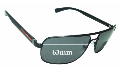 Sunglass Fix Replacement Lenses for Prada SPS55N - 63mm Wide 