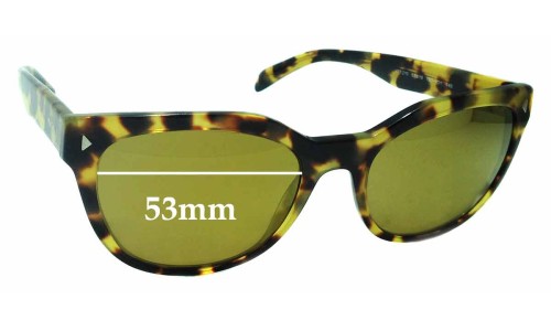 Sunglass Fix Replacement Lenses for Prada VPR21S - 53mm Wide 