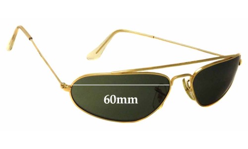 Sunglass Fix Replacement Lenses for Ray Ban B&L W1958 Fugitives - 60mm Wide 