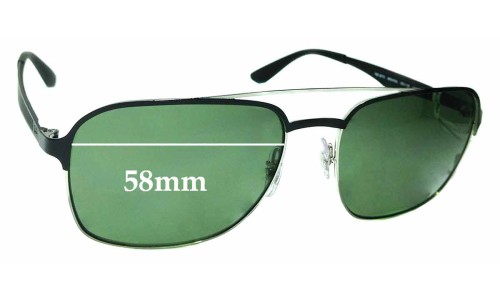Sunglass Fix Replacement Lenses for Ray Ban RB3570 - 58mm Wide 