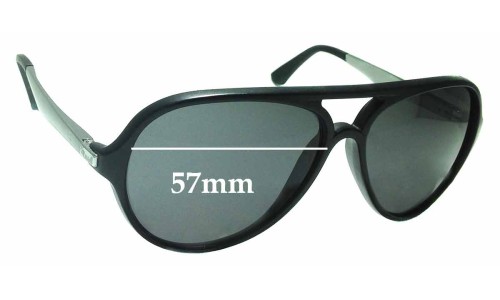 Sunglass Fix Replacement Lenses for Ray Ban RB4235 Havana - 57mm wide 