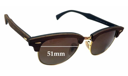 Sunglass Fix Replacement Lenses for Ray Ban RB5154-M Clubmaster  - 51mm Wide 