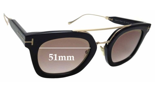 Sunglass Fix Replacement Lenses for Tom Ford Alex-02 TF541 - 51mm Wide 